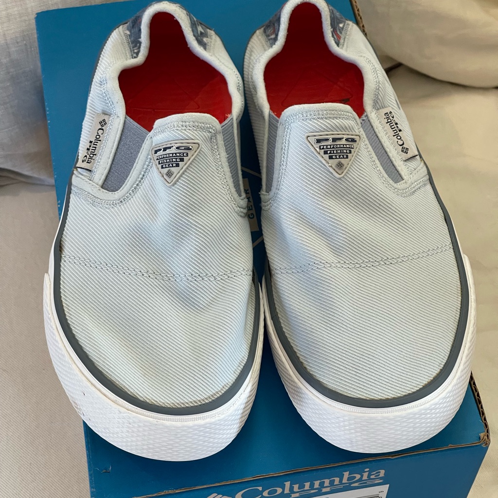 Columbia Slack Water Slip Pfg Boat Shoe 8.8 In Box